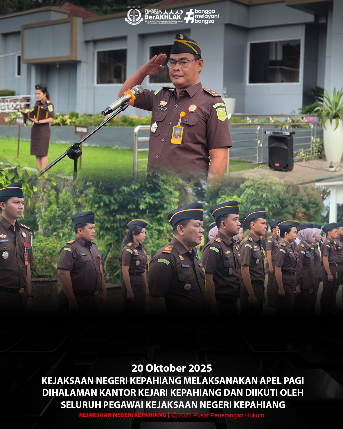 Kasi Datun Pimpin Apel Pagi Kejaksaan Negeri Kepahiang