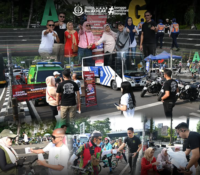 Kampanye Anti Korupsi di Area Car Free Day Dago Kota Bandung