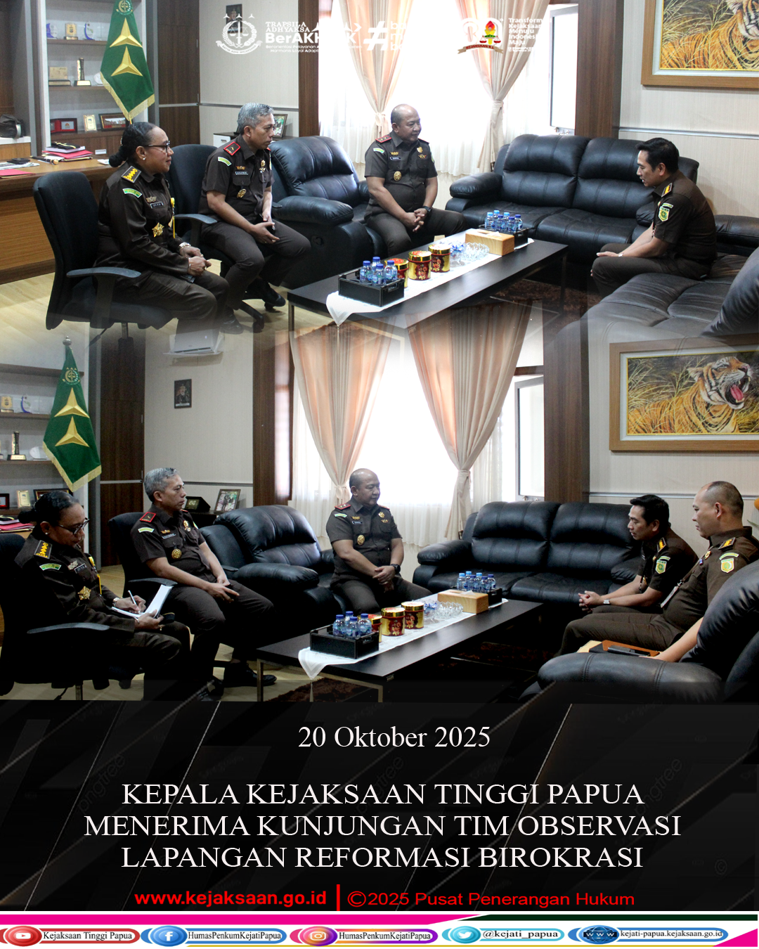 Kunjungan Tim Observasi Lapangan Reformasi Birokrasi Ke Kejaksaan Tinggi Papua