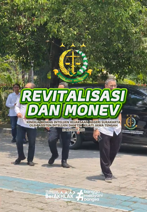 Revitalisasi dan Monev Kerja Bidang Intelijen Kejaksaan Negeri Surakarta oleh Kejaksaan Tinggi Jawa Tengah