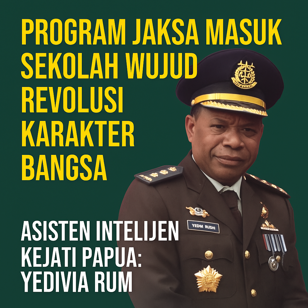 ASISTEN INTELIJEN KEJATI PAPUA PROGRAM JAKSA MASUK SEKOLAH BENTUK REVOLUSI KARAKTER BANGSA DI BIDANG PENDIDIKAN