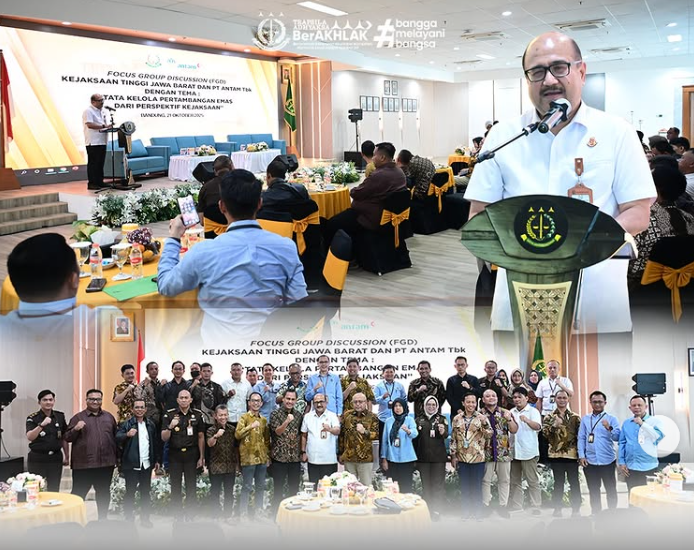 Focus Group Discussion FGD) Kejaksaan Tinggi Jawa Barat dan PT Antam terkait Tata Kelola Pertambangan Emas Di Wilayah Izin Usaha Pertambangan IUP) Unit Bisnis Usaha Pertambangan Emas Upbe) Pongkor Kabupaten Bogor Provinsi Jawa Barat