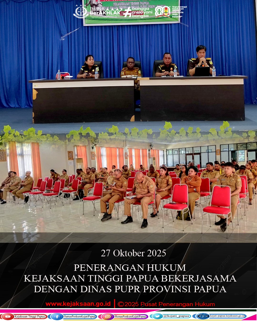 KEJATI PAPUA GELAR PENERANGAN HUKUM BAGI ASN DINAS PUPR PROVINSI PAPUA