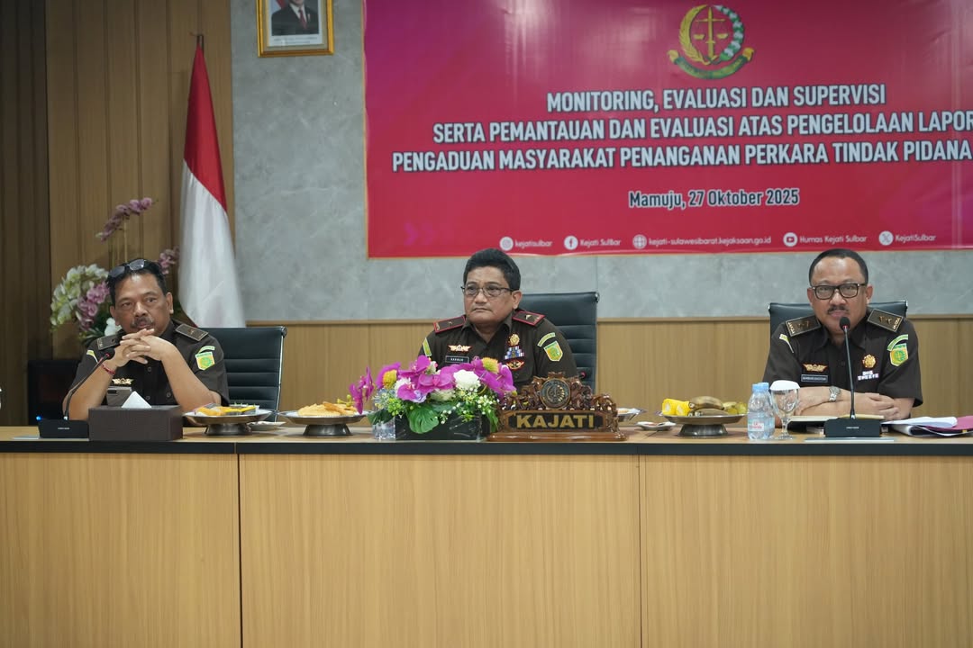 Monitoring Evaluasi dan Supervisi serta Pemantauan dan Evaluasi Atas pengelolaan Pengaduaan laporan Masyarakat Penanganan Perkara Tindak Pidana Khusus