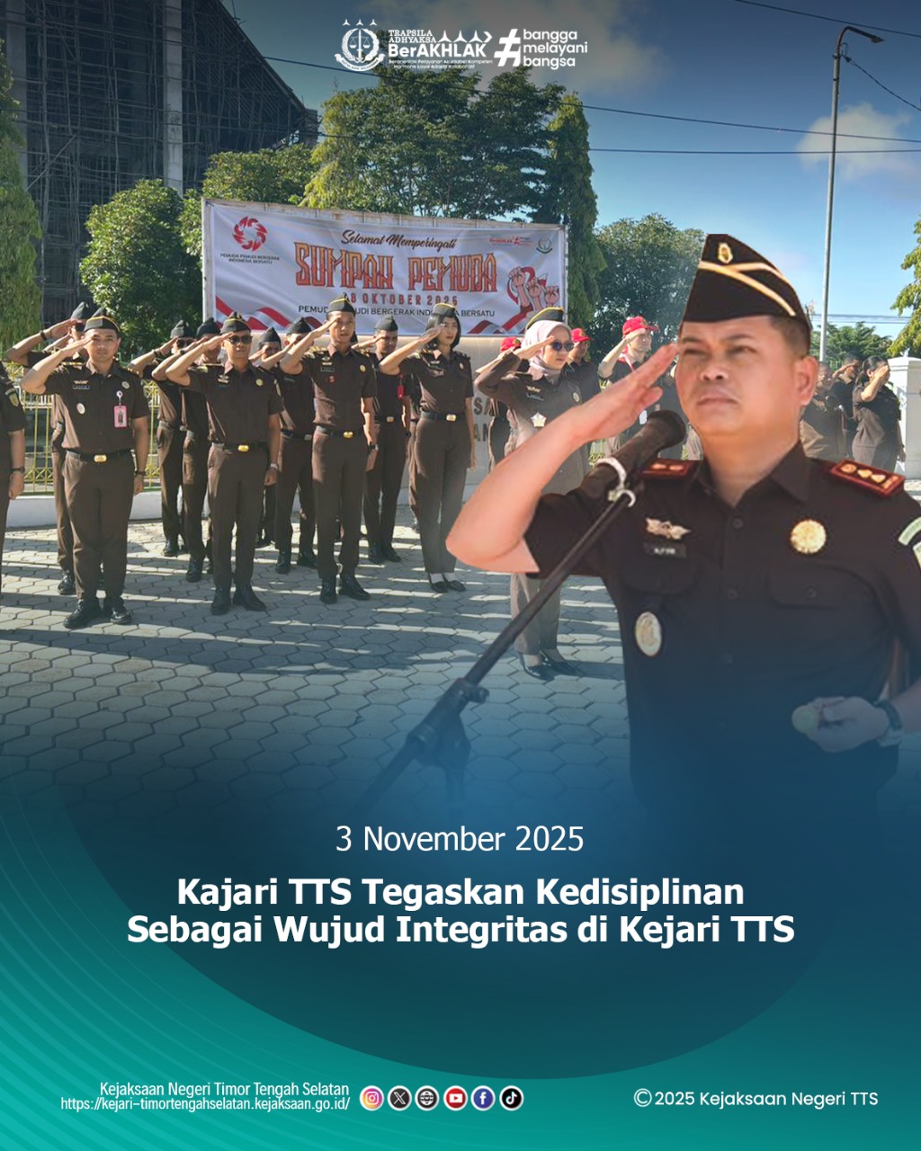 Kajari TTS Tegaskan Kedisiplinan Sebagai Wujud Integritas Di Kejari TTS