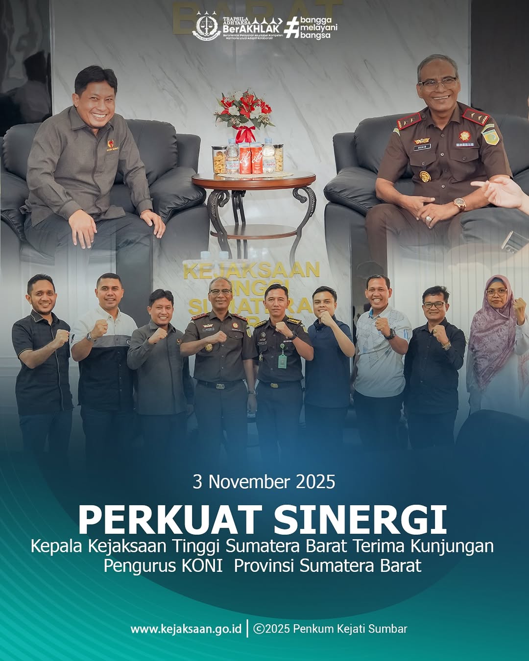 Kejati Terima Kunjungan Silaturahmi Pengurus Koni Prov Sumbar