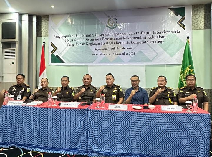 Kejati Sulsel dan Biro Perencanaan Kejaksaan Agung Sinergi Rumuskan Rekomendasi Kebijakan Berbasis Corporate Strategy