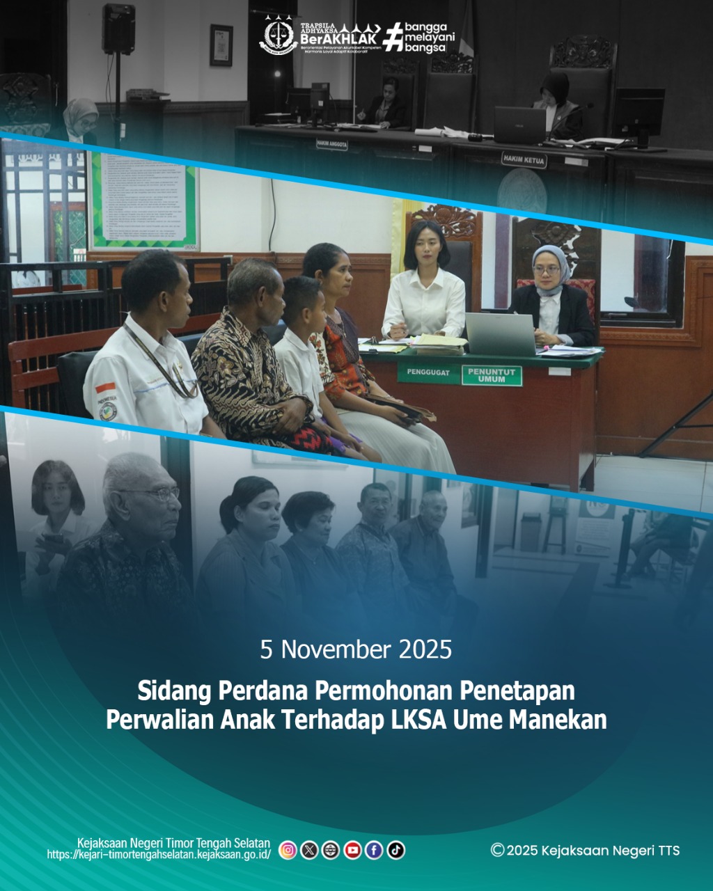 sidang perdana permohonan penetapan perwalian anak terhadap LKSA Ume Manekan