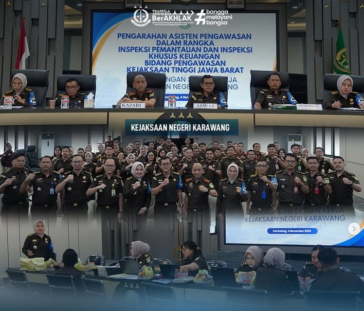 WUJUDKAN PENGAWASAN KEUANGAN YANG EFEKTIF KAJATI JABAR GELAR INSPEKSI PEMANTAUAN DAN INSPEKSI KHUSUS KEUANGAN TA 2025 SEMESTER I