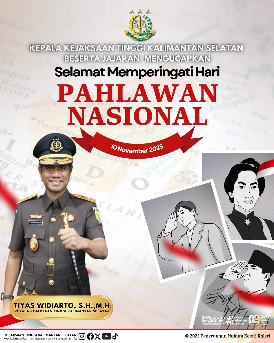 Kejati Kalsel Mengucapkan Selamat Hari Pahlawan