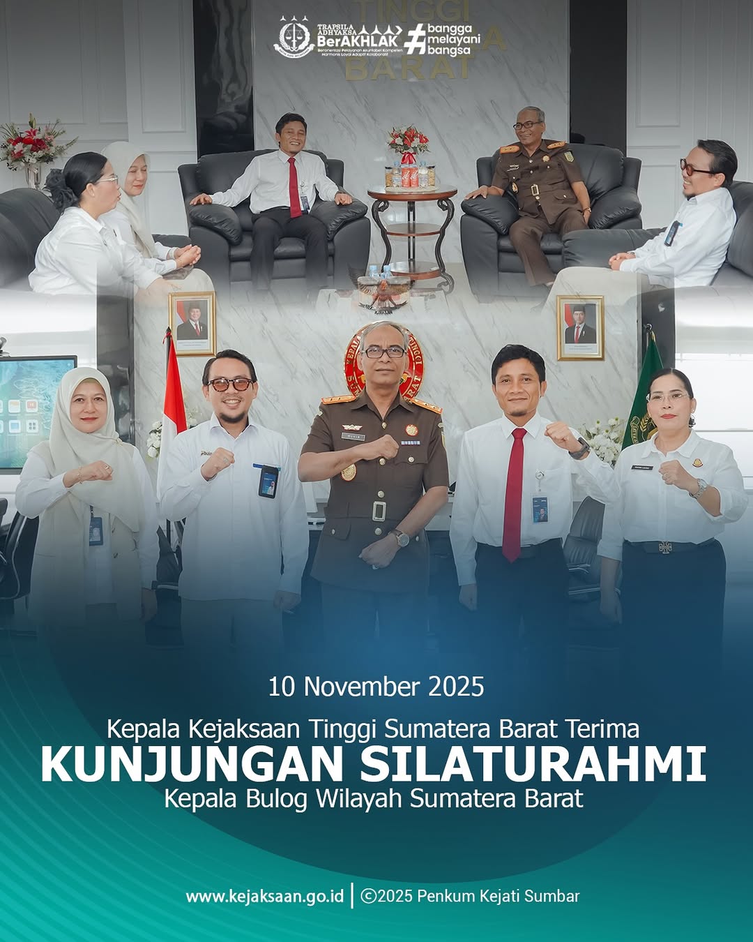 Kepala Kejaksaan Tinggi Sumatera Barat menerima kunjungan silaturahmi dari Kepala Bulog Wilayah Sumatera Barat