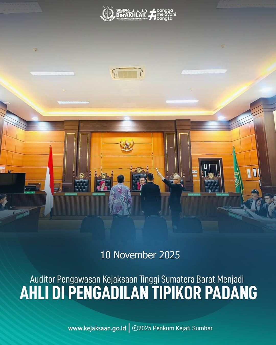 Auditor Pengawasan Kejaksaan Tinggi Sumatera Barat Ahli di Bidang Tipikor Padang