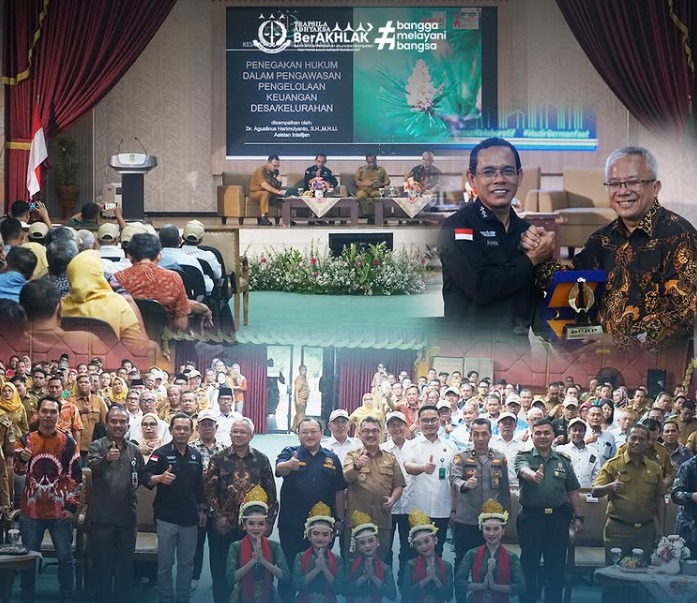 Asintel Kejati Jabar Memaparkan Aspek Penegakan Hukum Pengawasan Pengelolaan Keuangan DesaKelurahan dalam Workshop Evaluasi Pengelolaan Keuangan dan Pembangunan DesaKelurahan Tahun 2025 di Kota Bekasi