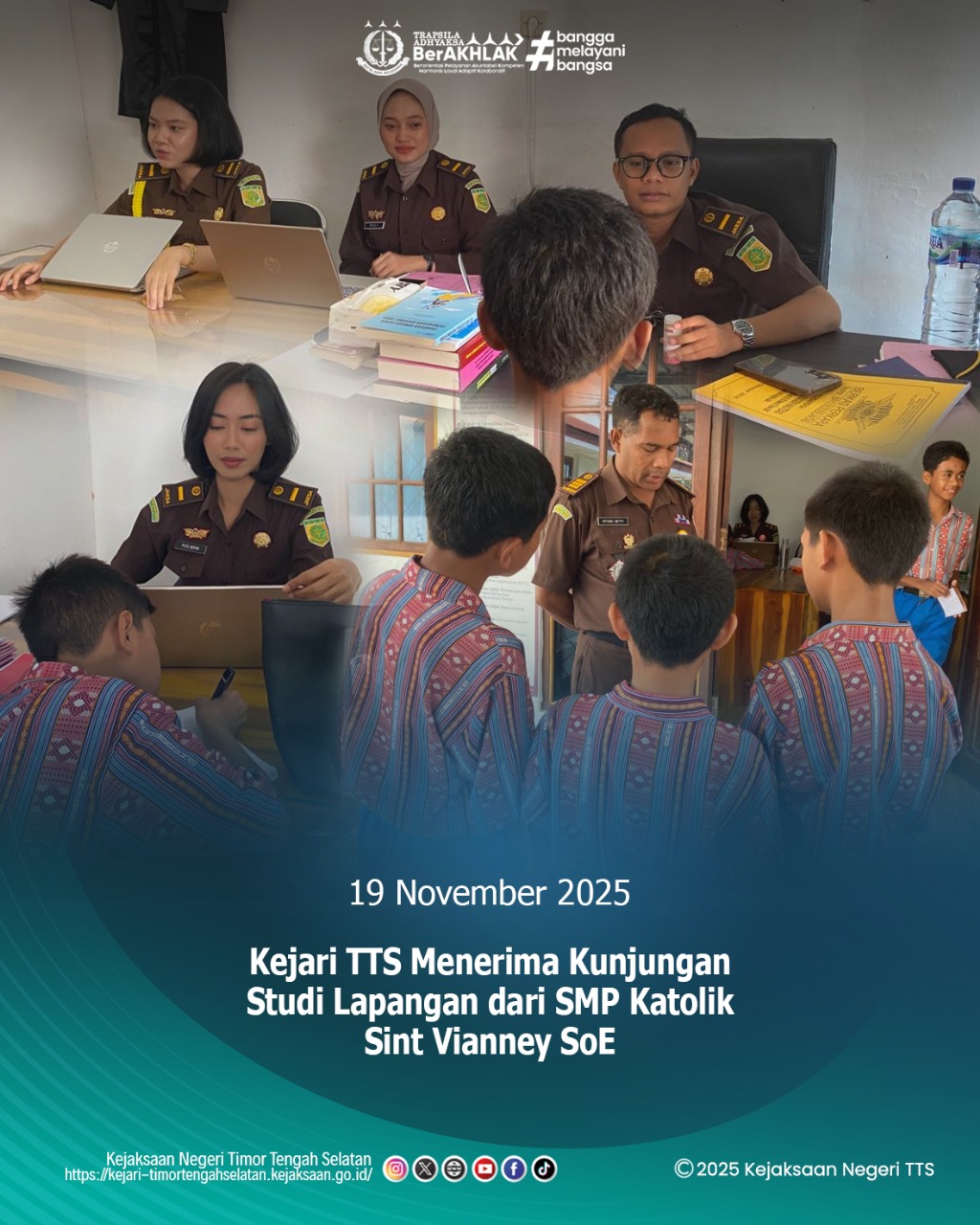 Kunjungan Studi Lapangan dari SMP Katolik Sint Vianney SoE