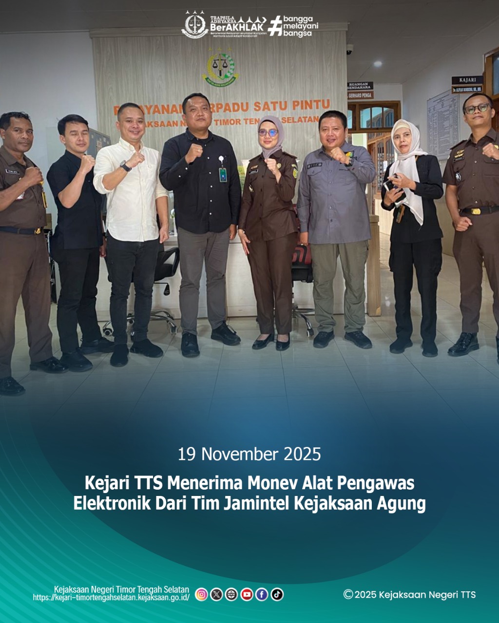 Kunjungan Monitoring dan Evaluasi Alat Pengawas Elektronik dari Jamintel Kejaksaan Agung