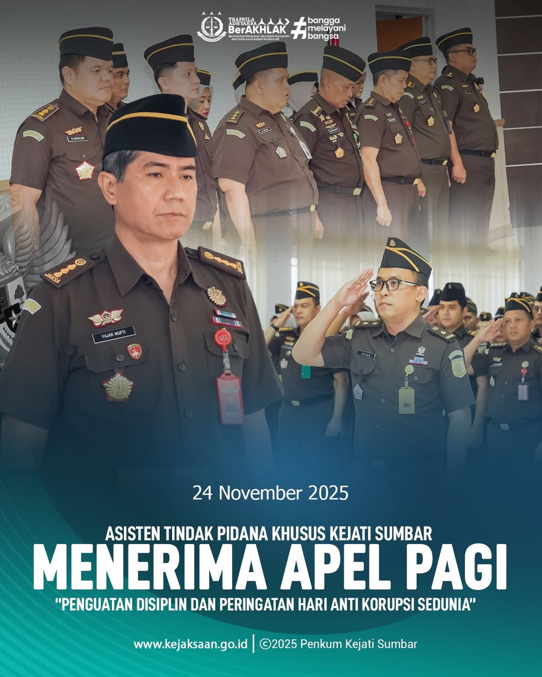 Aspidsus Kejati Sumatera Barat Menerima Apel Pagi