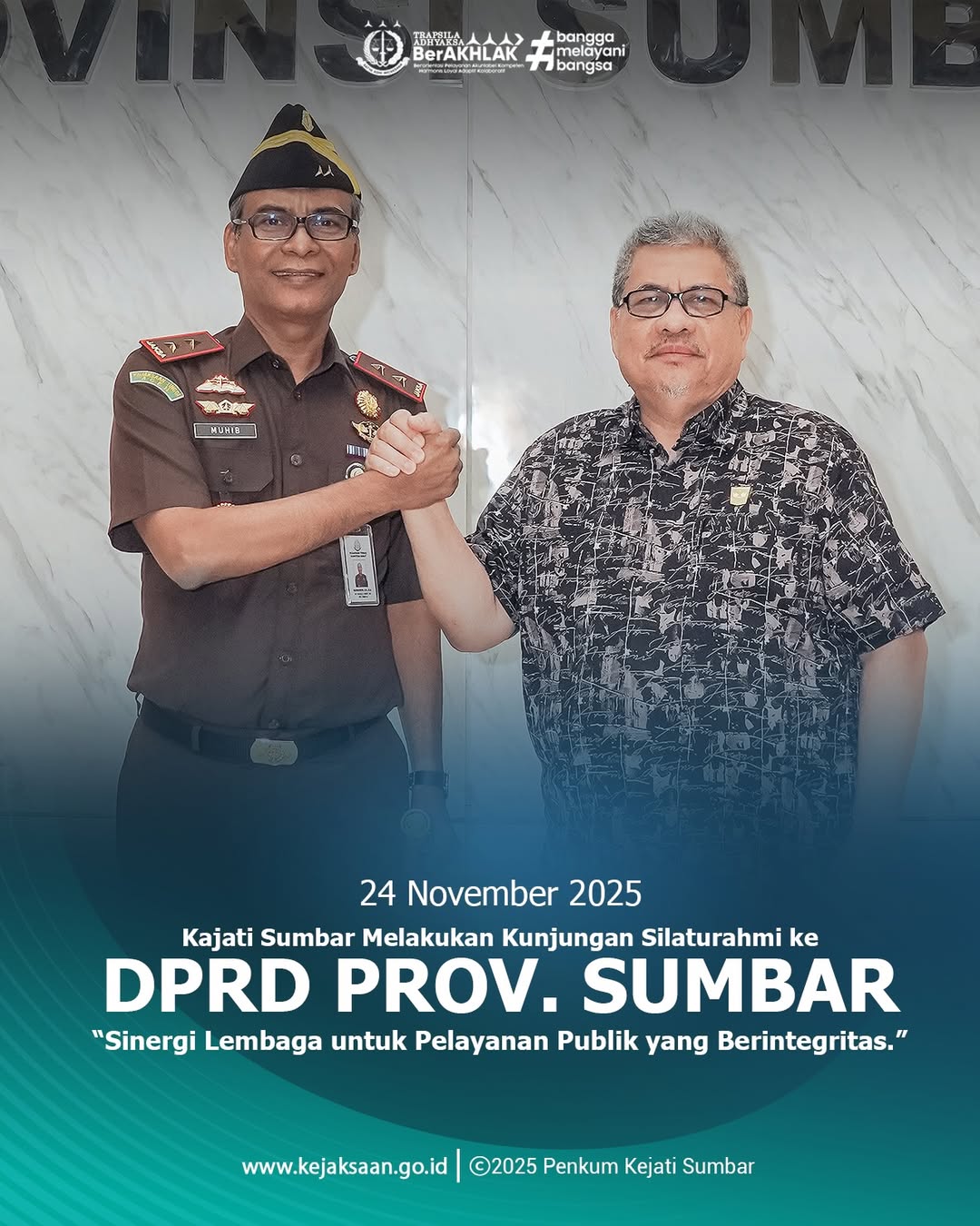 Kajati Sumbar Melakukan Kunjungan Silaturahmi Ke DPRD Provinsi Sumbar