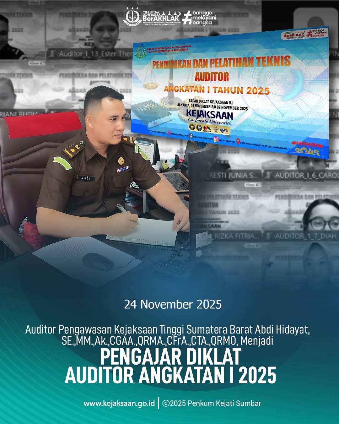 Pengajar Diklat Auditor Angkatan I 2025
