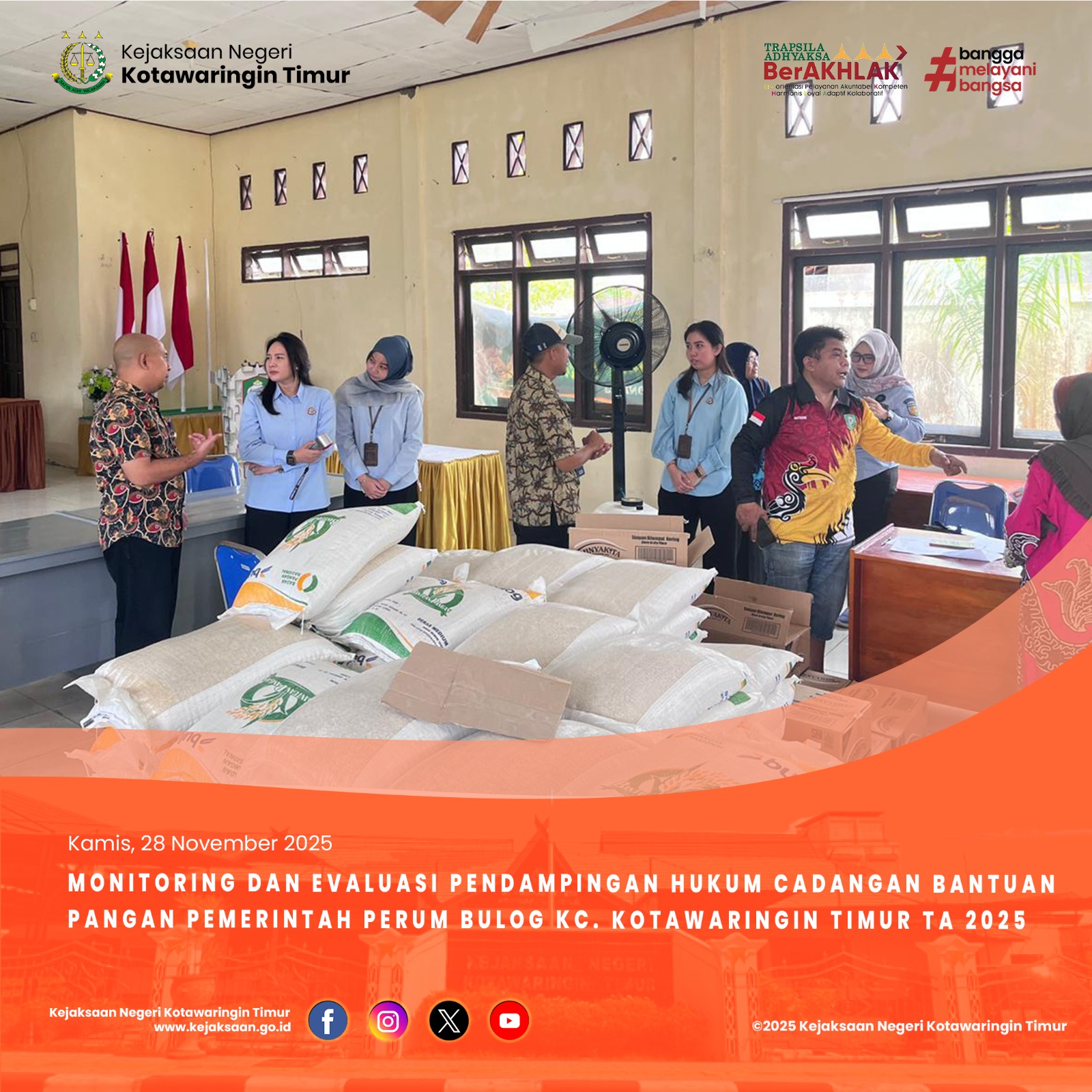 MONITORING PENDAMPINGAN HUKUM PERUM BULOG KANTOR CABANG SAMPIT