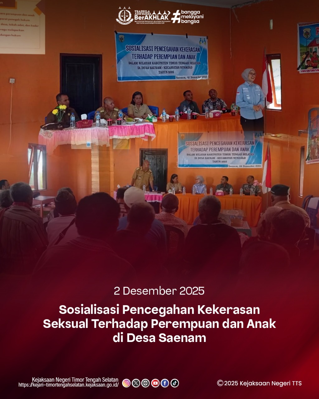 Sosialisasi Pencegahan Kekerasan Seksual Terhadap Perempuan dan Anak di Desa Saenam
