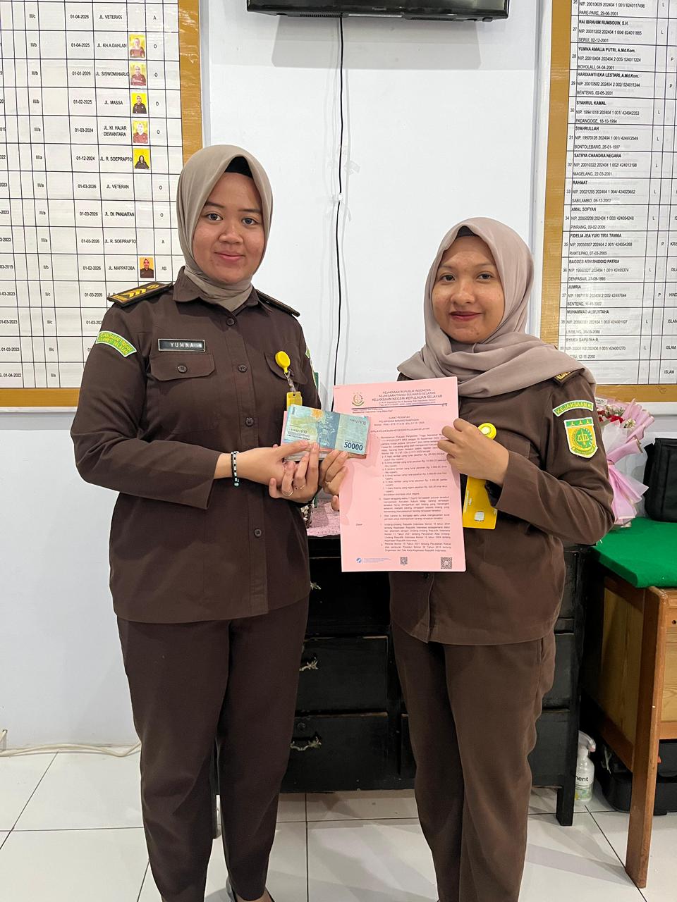 Bidang PAPBB Kejari Kepulauan Selayar telah melakukan penyetoran PNBP berupa uang rampasan negara perkara tindak pidana umum