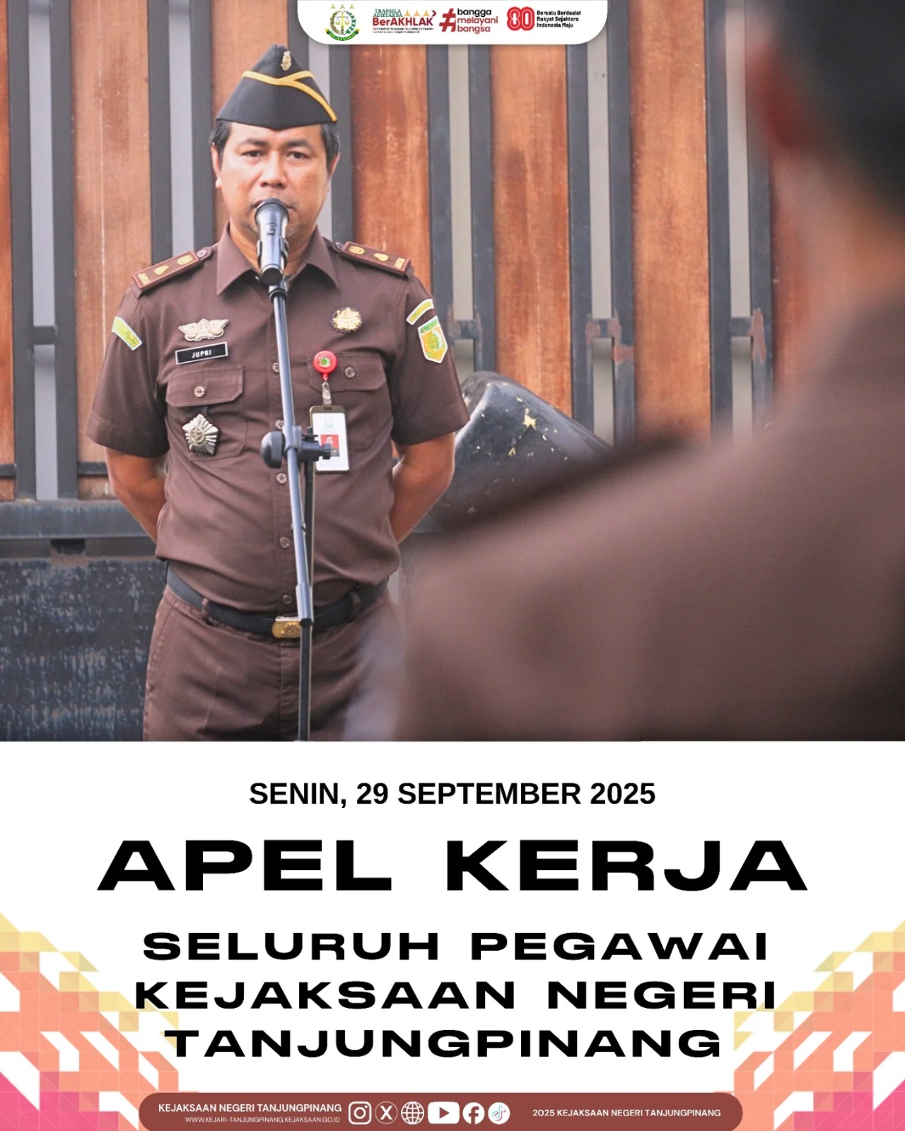 Apel Kerja Seluruh Pegawai Kejaksaan Negeri Tanjungpinang