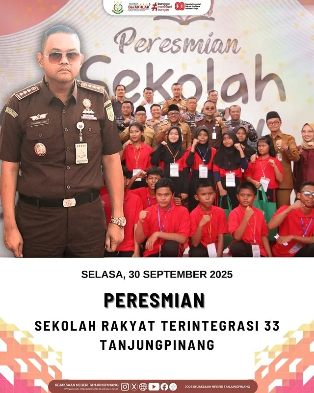 Peresmian Sekolah Rakyat Terintegrasi 33 Tanjungpinang