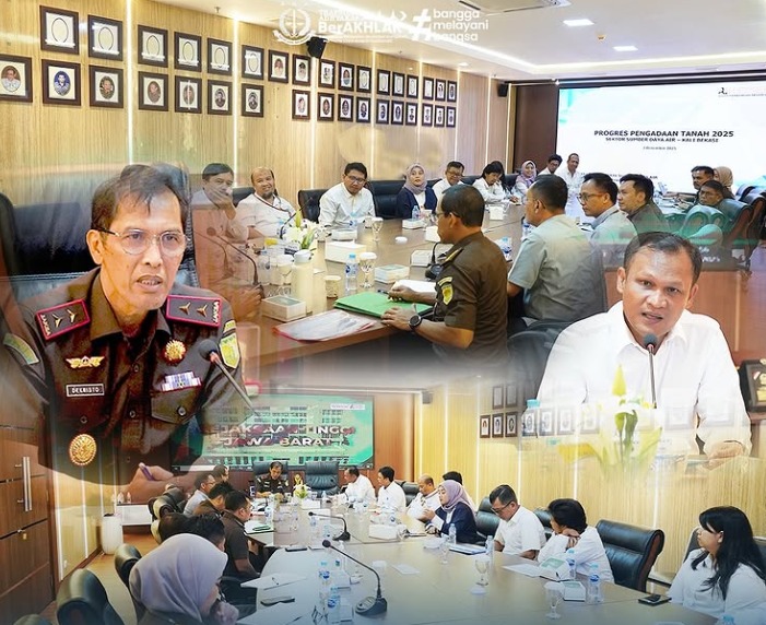 Kajati Jabar Dr Hermon Dekristo SH MH menerima audiensi dari Kepala Balai Besar Wilayah Sungai BBWS) Ciliwung–Cisadane David Partonggo Oloan Marpaung SH MPSDA