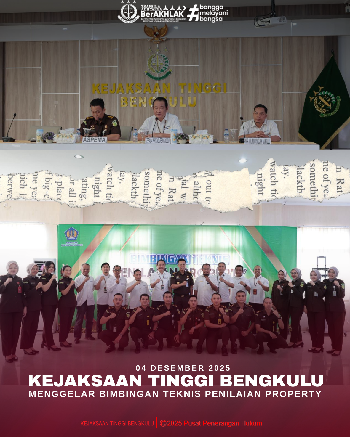 Kejaksaan Tinggi Bengkulu Menggelar Bimbingan Teknis Penilaian Property