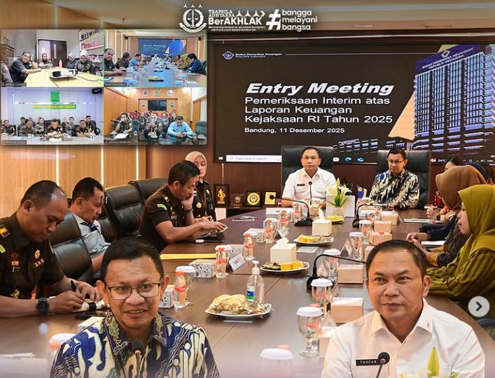 Wujud Integritas Pelaporan Keuangan Kejaksaan RI Kejati Jabar Melaksanakan Entry Meeting bersama BPK RI dalam rangka kegiatan Pemeriksaan Interim atas Laporan Keuangan Kejaksaan RI Tahun 2025