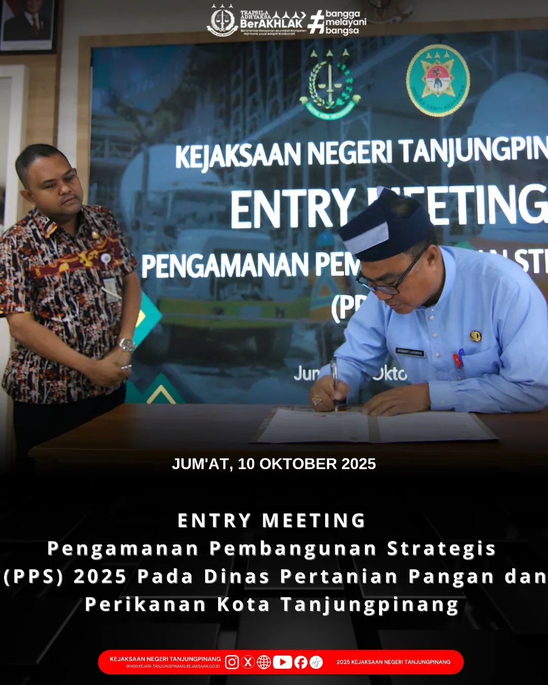 Entry Meeting Pengamanan Pembangunan Strategis PPS) 2025 pada Dinas Pertanian Pangan dan Perikanan Kota Tanjungpinang