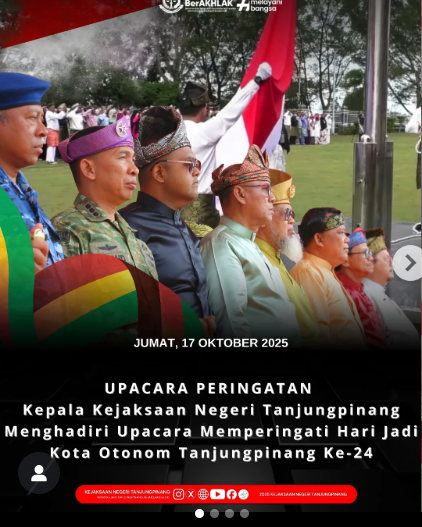 Upacara Memperingati Hari Jadi Kota Otonom Tanjungpinang Ke-24