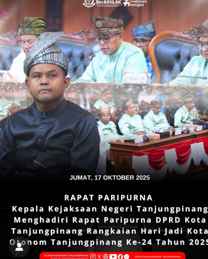 Rapat Paripurna DPRD Kota Tanjungpinang Rangkaian Hari Jadi Kota Otonom Tanjungpinang Ke-24 Tahun 2025