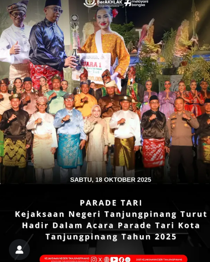 Kejaksaan Negeri Tanjungpinang Turut Hadir dalam Acara Parade Tari Kota Tanjungpinang Tahun 2025
