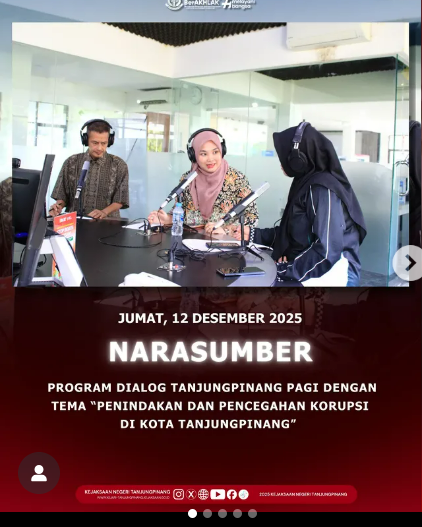 Dialog Tanjungpinang Pagi dengan Tema Penindakan dan Pencegahan Korupsi di Kota Tanjungpinang