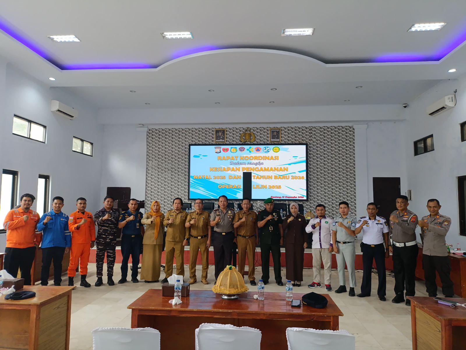 Rapat Koordinasi Dalam Rangka Kesiapan Pemgamanan Natal Dan Tahun Baru Operasi Lilin 2025 Kabupaten Kepulauan Selayar