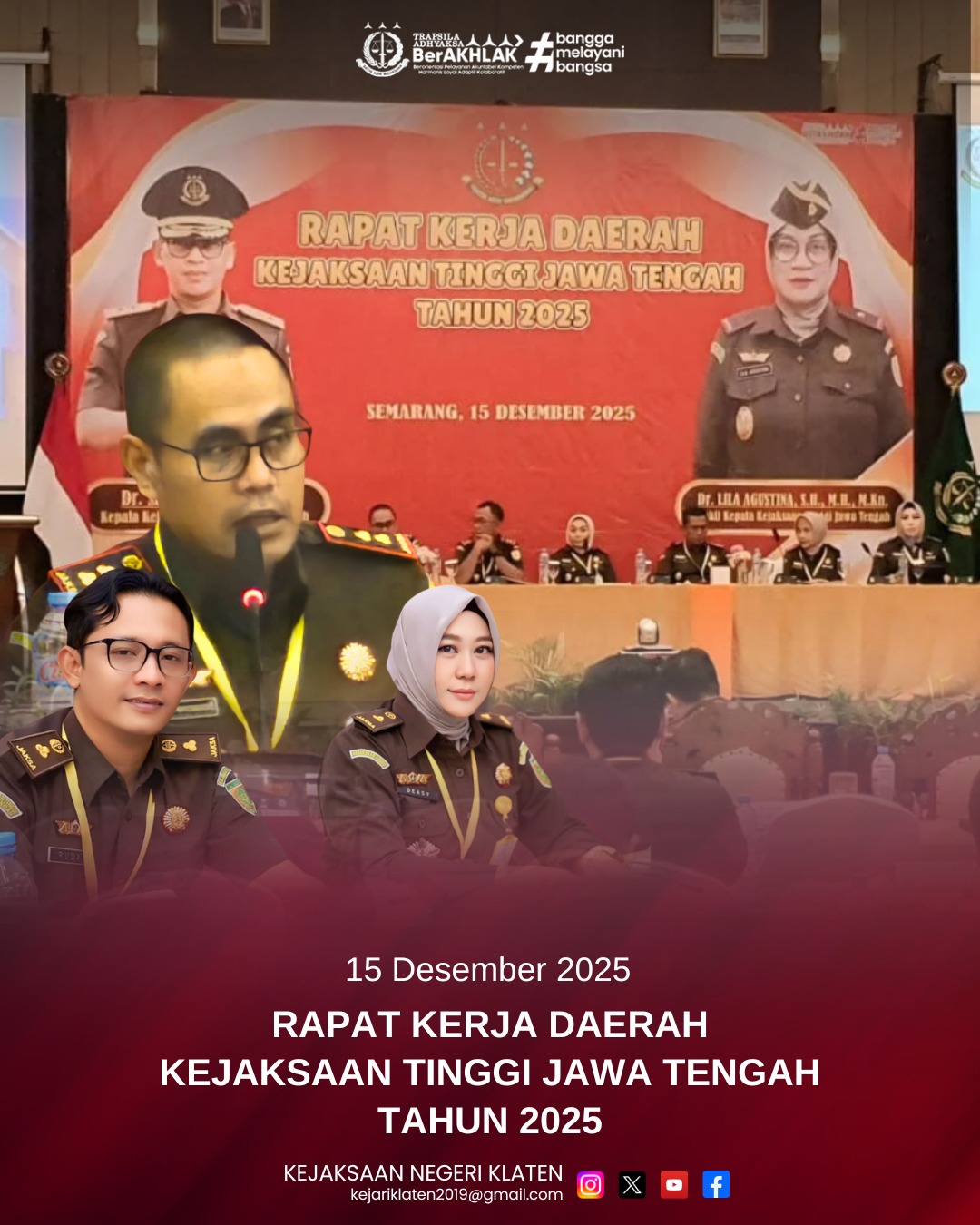 KEJARI KLATEN MENGHADIRI RAKERDA KEJATI JATENG TAHUN 2025