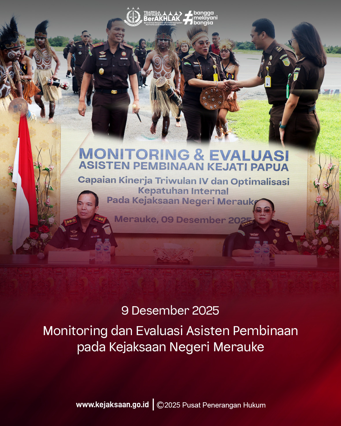 ASISTEN PEMBINAAN KEJATI PAPUA LAKUKAN MONITORING DAN EVALUASI CAPAIAN KINERJA TRIWULAN IV DI KEJARI MERAUKE