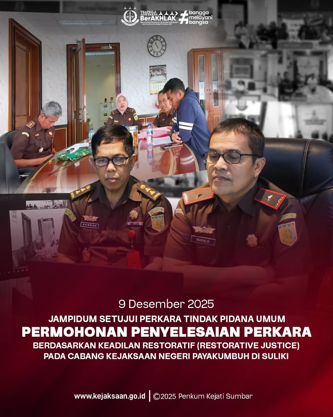 kspose Persetujuan Penyelesaian Perkara Pidana dengan pendekatan Restorative Justice secara daring melalui platform zoom meeting