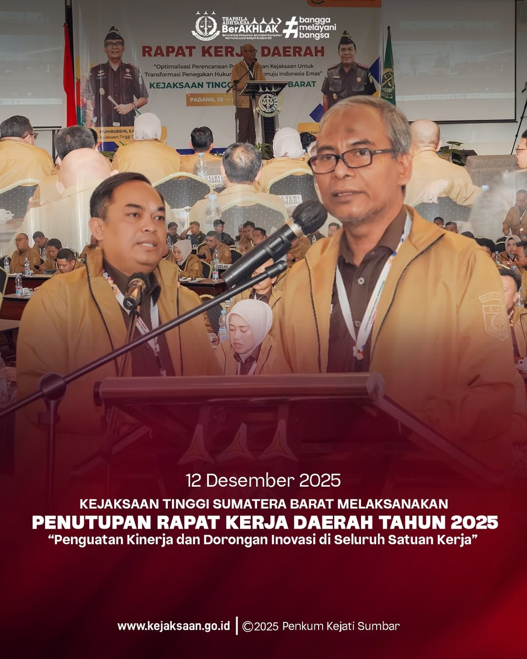Penutupan Rakerda Se sumbar Tahun 2025