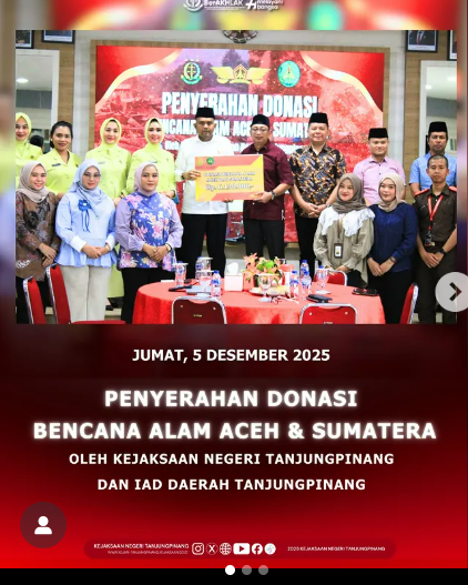 Penyerahan Donasi Bencana Alam Aceh dan Sumatera