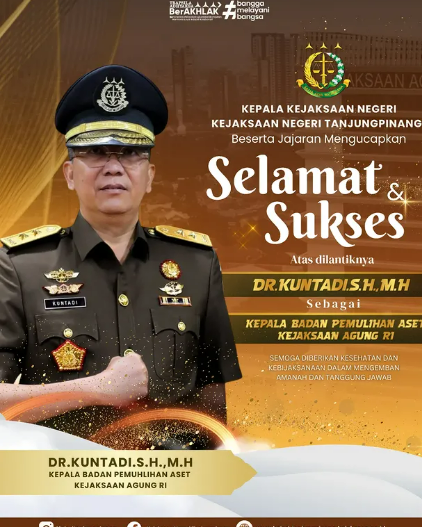 Selamat dan Sukses Atas Pelantikan Kepala Badan Pemulihan Aset Kejaksaan RI