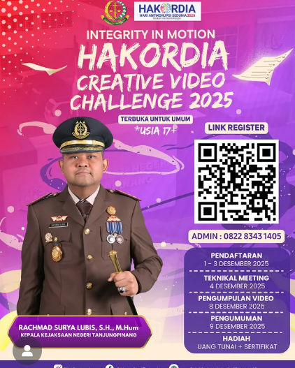 HAKORDIA Creative Video Challenge 2025 Kejaksaan Negeri Tanjungpinang
