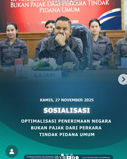 Sosialisasi Optimalisasi Penerimaan Negara Bukan Pajak PNBP) dari Perkara Tindak Pidana Umum