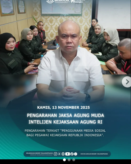 Video Conference Pengarahan Jaksa Agung Muda Intelijen Kejaksaan Agung RI