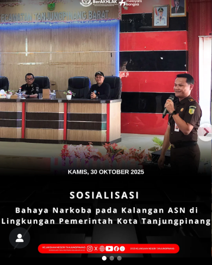 Sosialisasi Bahaya Narkoba pada Kalangan Aparatur Sipil Negara ASN) di Lingkungan Pemerintah Kota Tanjungpinang Tahun 2025
