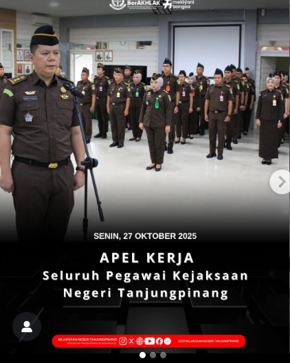 Apel Pagi Rutin Kejaksaan Negeri Tanjungpinang