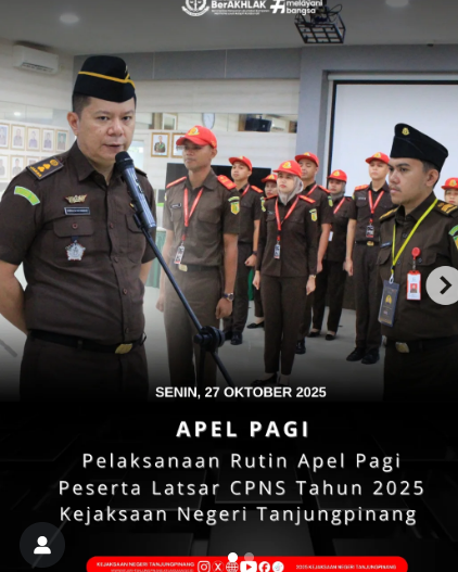 Apel Pagi Rutin Latsar CPNS Kejaksaan Negeri Tanjungpinang