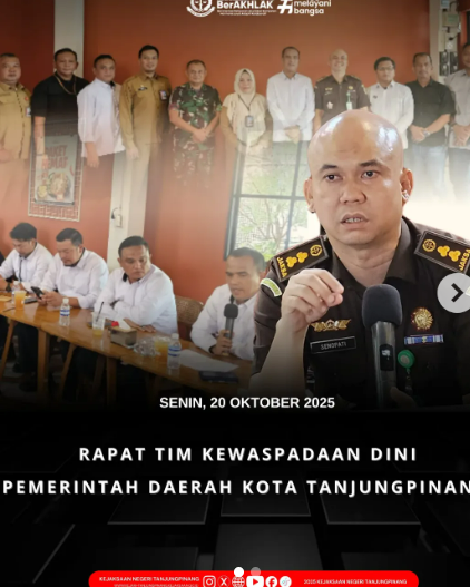 Rapat Tim Kewaspadaan Dini Pemerintah Daerah Kota Tanjungpinang