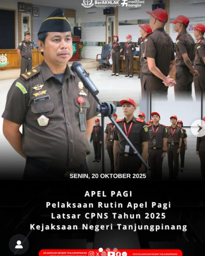 Apel Pagi Rutin Latsar CPNS Kejaksaan Negeri Tanjungpinang